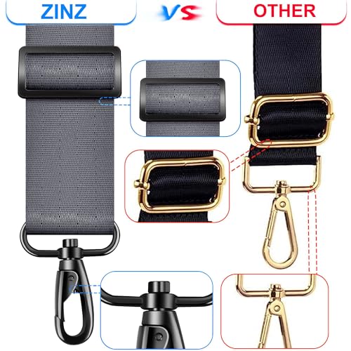 Image of ZINZ 60 Inch Shoulder Strap with Removable Ultra-Thick Pad, Adjustable Buckles Shoulder Crossbody Strap for Luggage Bag