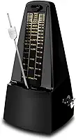 Metrônomo mecânico, metrônomo universal preto para piano, guitarra, violino e outros instrumentos