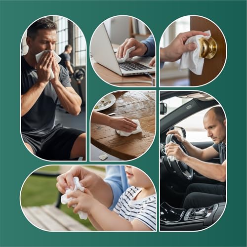Image of Antibacterial Germ Protection Wet Wipes | 144 Wipes (72 Pulls x 2 Packs) | Alcohol-Free & Skin-Friendly | For Hands, Face, Surfaces & Travel Hygiene