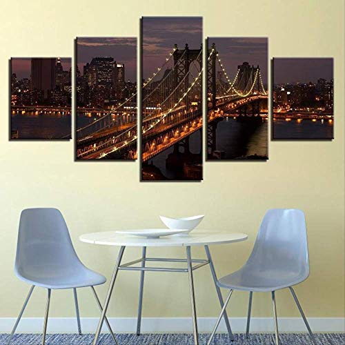 Lienzo de Nueva York multipanel para renovar paredes vacías sin recargar el ambiente 3