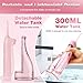 TOVENDOR Electric Water Dental Flosser Teeth Pick, Cordless Flossers Oral Irrigator IPX7 Waterproof 300ML Rechargeable Travel Water Teeth Cleaner with 5 Tips for Home Braces Care Gums Deep Cleaning