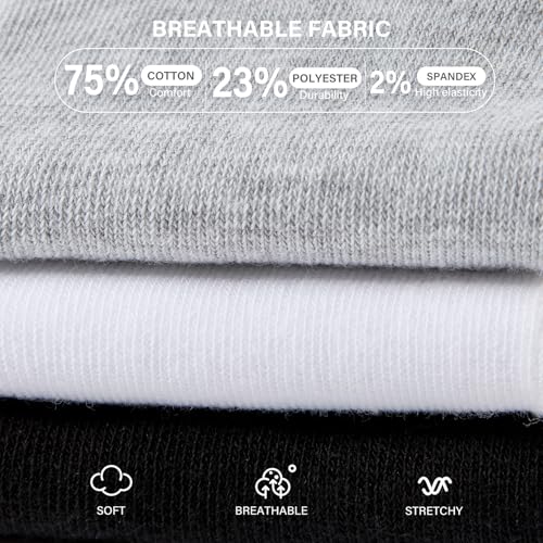 Womens Ankle Socks Short Low Cut Cotton Comfort Breathable Casual Socks 3/6/12/18 pairs4