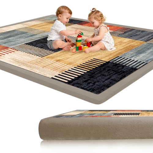 Voxirum Alfombra De Habitacion Bebe, Niña Niño De Juego Alfombra, Alfombra Bebe Acolchada 2 CM Grosor, Ultra Suaves Estera de Antideslizantes, Adecuadas para Gatear y Jugar 160 x 280cm