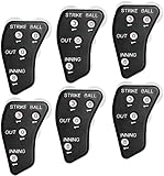 Watayo 6 Pcs 4 Wheel Baseball Umpire Clicker -Black Umpire Indicator Gear -Practical Baseball Counter Clicker for Scorekeeper Recording Outs & Innings Balls