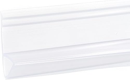 METALLIXITY Tira de sellado de puerta de vidrio (78.74 pulgadas), riel de goteo (34 pulgadas) apta para vidrio (516 pulgadas) tipo H sin marco,