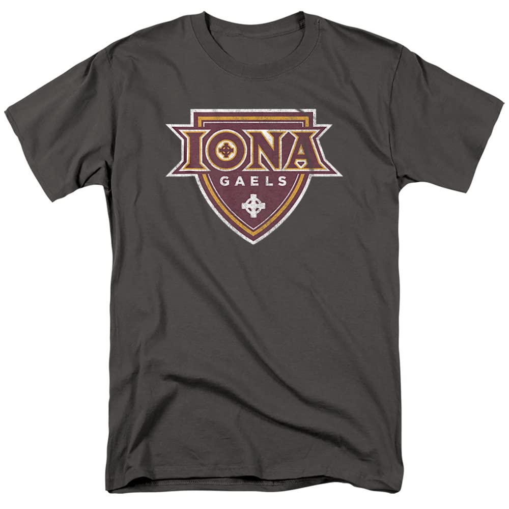 Iona University Official Distressed Primary Logo Unisex Adult T Shirt
