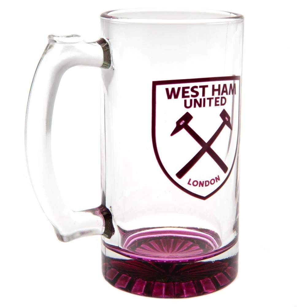 West Ham United FC Stein Pint Glass (One Size) (Clear)