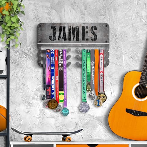 My Sign Center Medal Hanger Holder Display Rack Custom Grunge Metal Theme for Medal and Awards Ribbons, 12x19 Inches, Rust Free DiBound, Fade Resistant, Made in USA