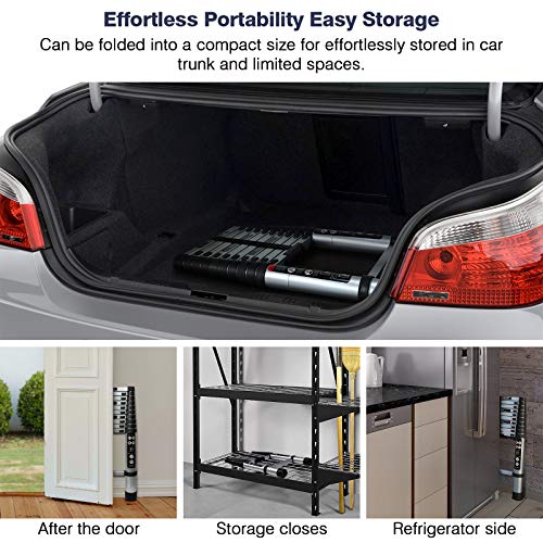 Augtarlion Telescoping Extension Ladder 15.5 Ft, Aluminum Folding Telescopic Ladder With Locking Mechanism, Multi-Purpose Collapsible Ladder For Home Or Rv Outdoor Work, Heavy Duty 330 Lbs Load #TOP6