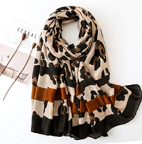 stylesilove Spring Summer Leopard Animal Printed Scarf Lightweight Wrap Shawl for Women Girls2