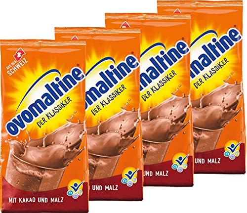 4x500g Ovomaltine Chocolate Powder - The Сlassic - Cocoa Drink with genuine Swiss Chocolate, Ovomaltine/Switzerland