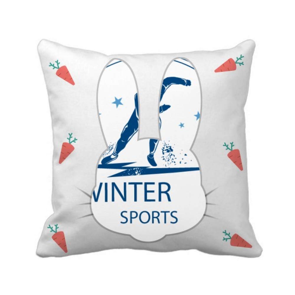 Housse de coussin carrée lapin pour raviver un canapé terne en hiver