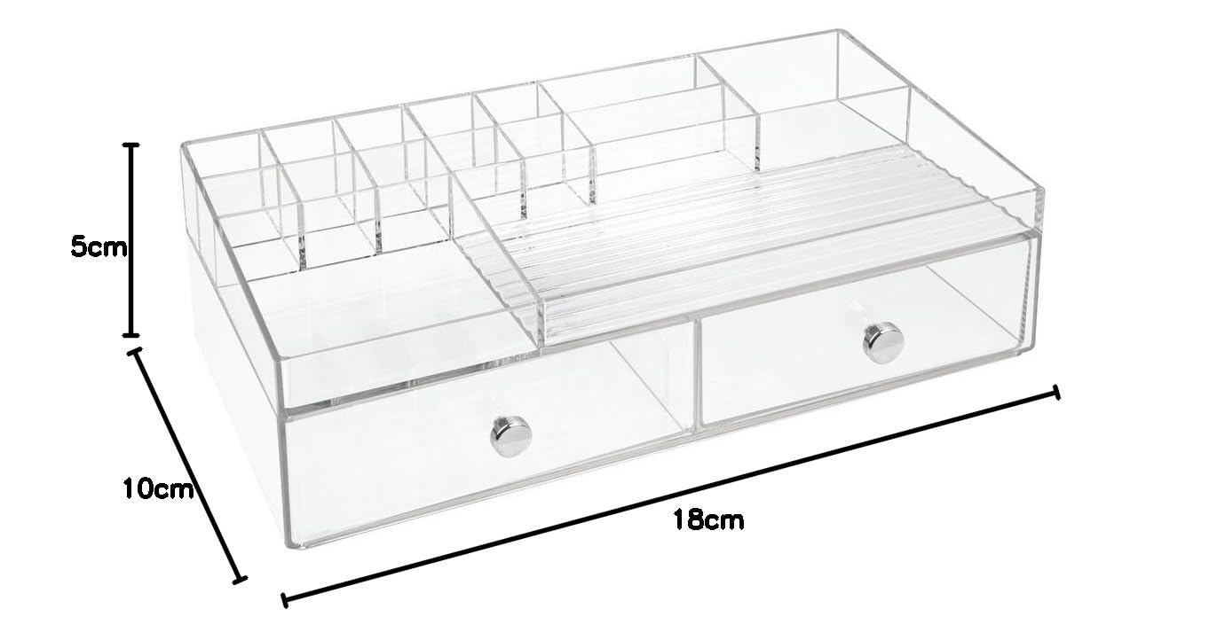 Vassoio Portatrucchi MDesign - Organizer Bagno Trasparente - Foto 4
