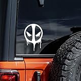 Deadpool Blood Decal Vinyl Sticker|Cars Trucks Vans Walls Laptop| WHITE |5.5 x 3.75 in|CCI717