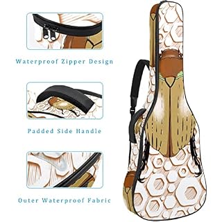 Housse pour guitare acoustique Halloween Noir et blanc 1 cm d’épaisseur Housse de protection étanche pour guitare… - Les Beatles, Paul McCartney, John Lennon, RIngo Starr, George Harrison Housse pour guitare acoustique Halloween Noir et blanc 1 cm d'épaisseur Housse de protection étanche pour guitare… – Image 4
