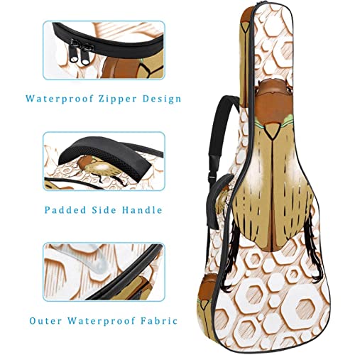 Housse pour guitare acoustique Halloween Noir et blanc 1 cm d’épaisseur Housse de protection étanche pour guitare… - Les Beatles, Paul McCartney, John Lennon, RIngo Starr, George Harrison Housse pour guitare acoustique Halloween Noir et blanc 1 cm d'épaisseur Housse de protection étanche pour guitare… – Image 5