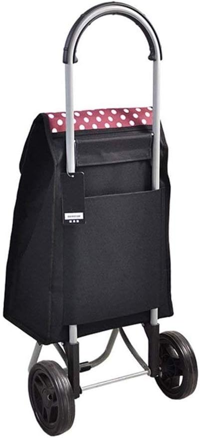 Shopping Cart - Trolley Grocery Carts Heavy Duty with Wheels Foldable Removable Push Bag Condo 88x35x31cm