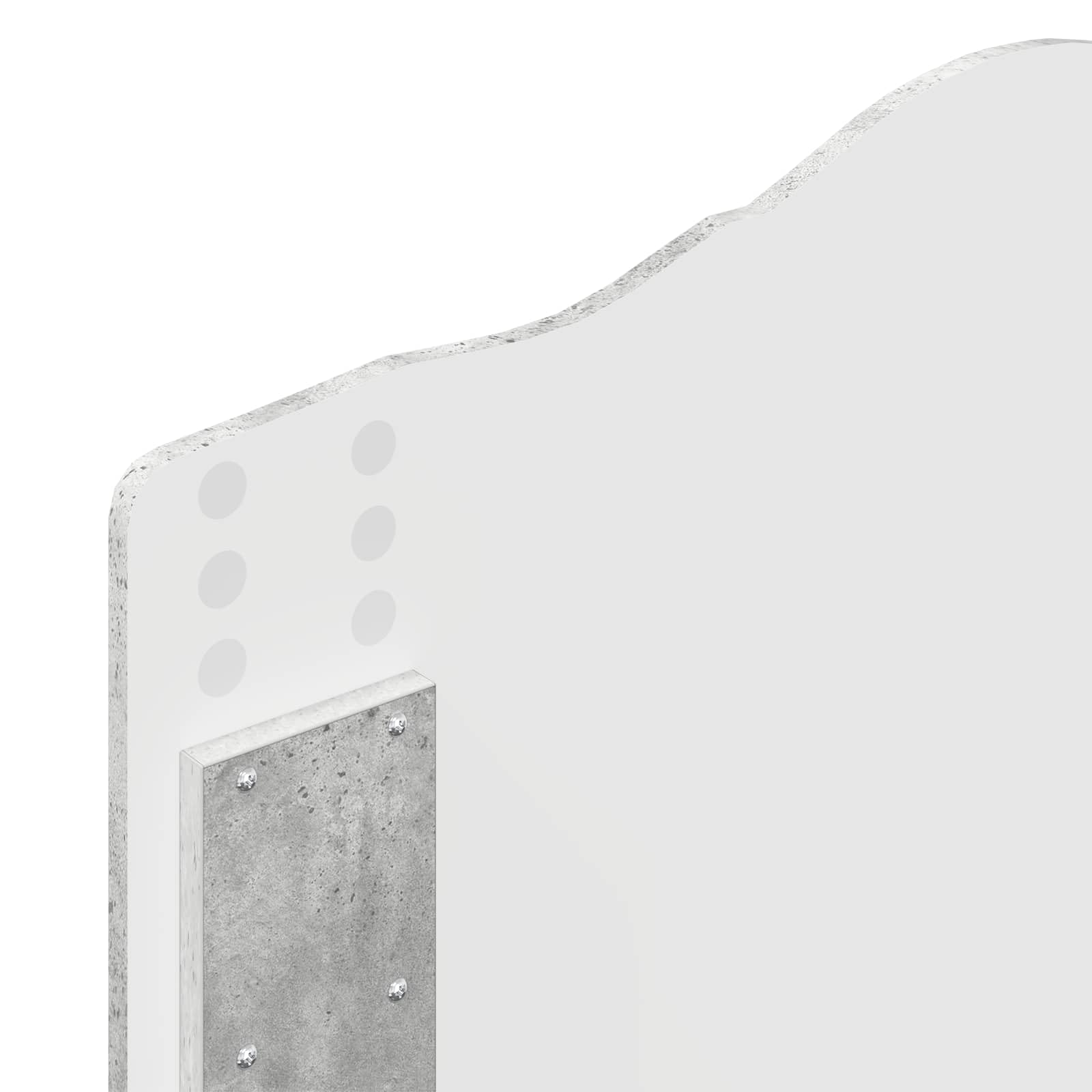 Testiera moderna in cemento grigio 80 cm in legno resistente letto testiera per camera da letto elegante cabecera de cama, facile da montare