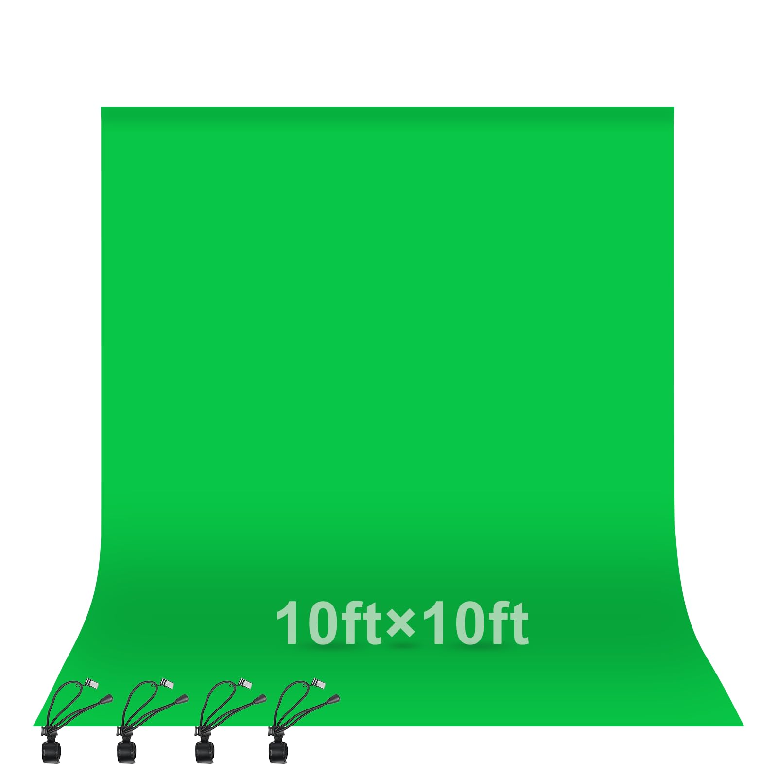 EMART Green Screen Backdrop, 10 x 10 Ft Photography Greenscreen Background Sheet Fabric Kit for YouTube Video Streaming Zoom, Small Photo Chromakey
