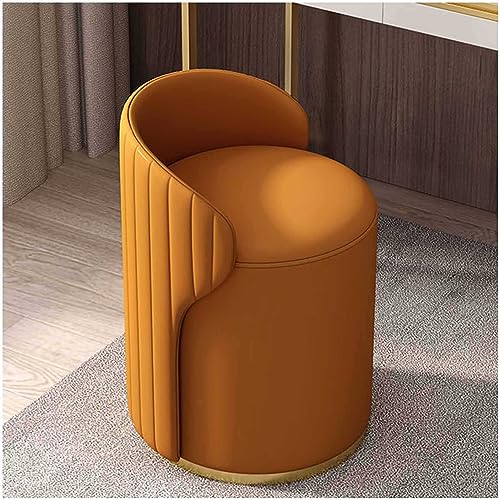 Silla de maquillaje compacta con respaldo acolchado de cuero suave para sala de estar, dormitorio, tocador, sillas de comedor elegantes para máxima comodidad y apoyo