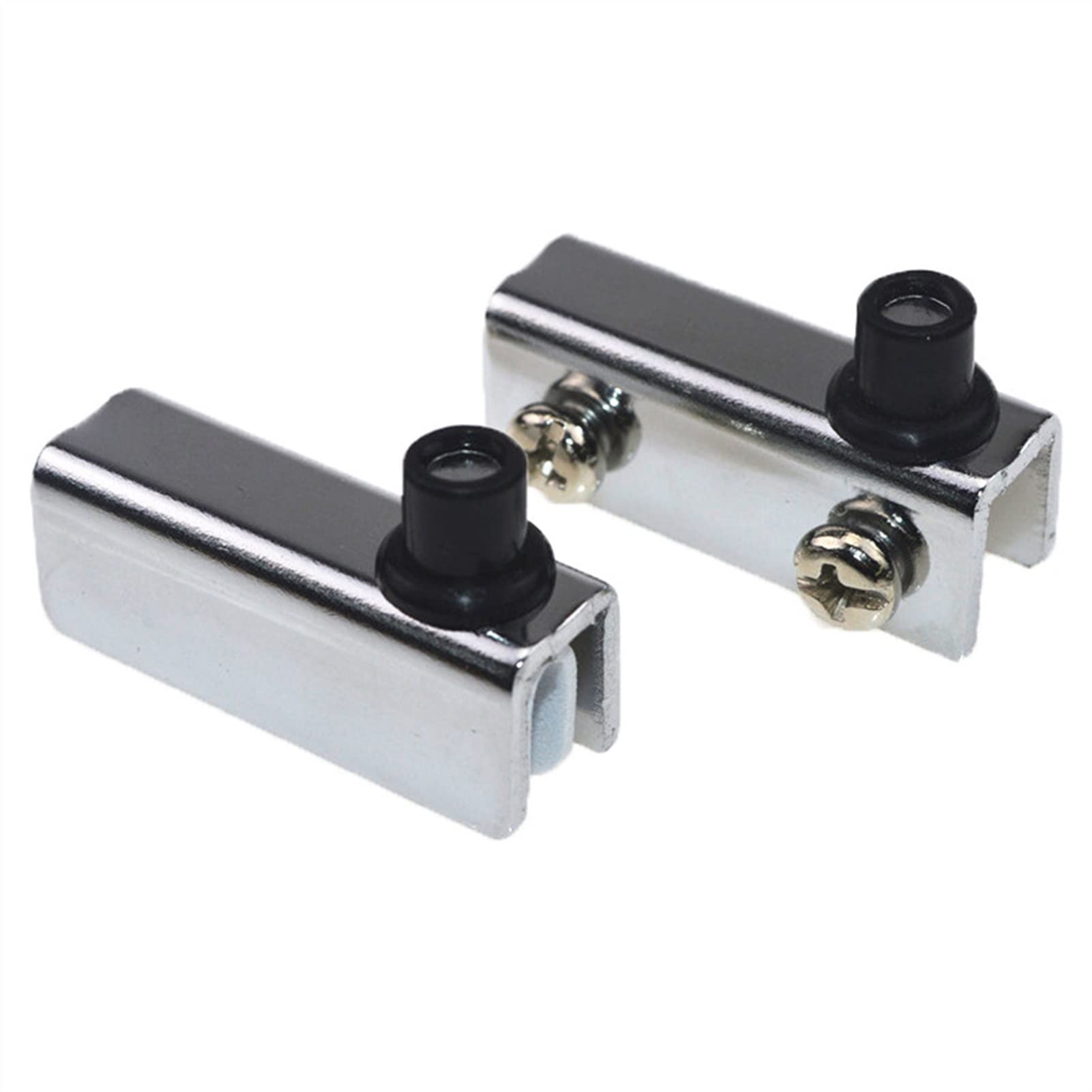 Zhjlut Silver 1 Pair Of Alloy Hinges, Rusty, Suitable For Glass Doors, Wardrobes, Tv Cabinets, Bookcases