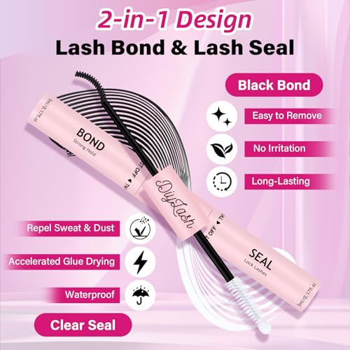 DIY Lash Extension Kit 240pcs Lash Clusters D Curl Eyelash Extension Set(30D+40D-8-16mix Kit)