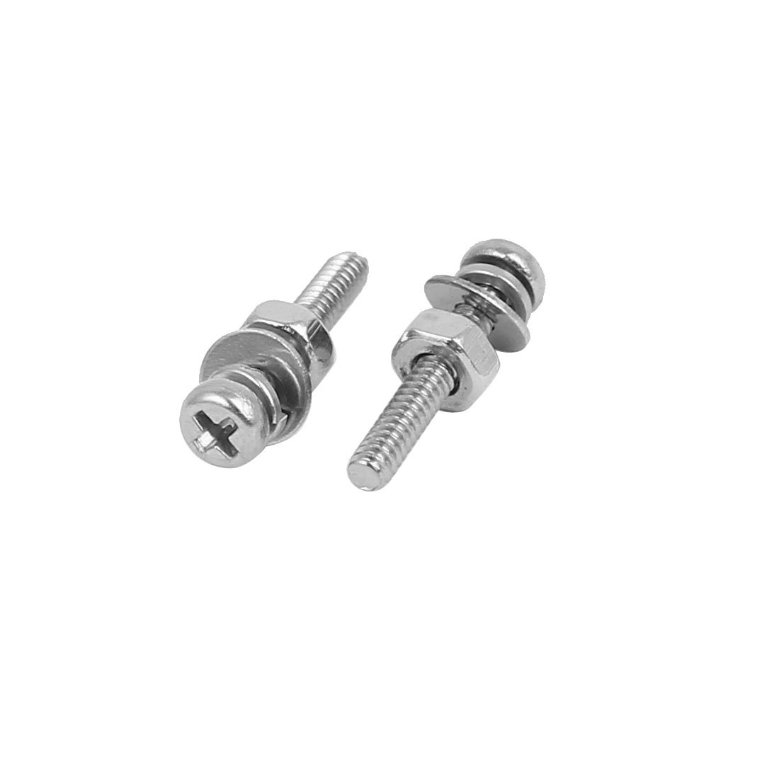 uxcell M1.6 x 10mm 304 Stainless Steel Phillips Pan Head Screws Nuts w Washers 30 Sets