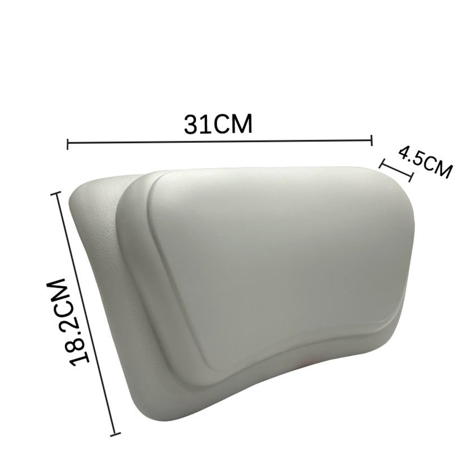 Reposacabezas De Almohada De Bañera Almohada De Baño Ergonómica con Ventosas - Impermeable Y Antideslizante(Verde)