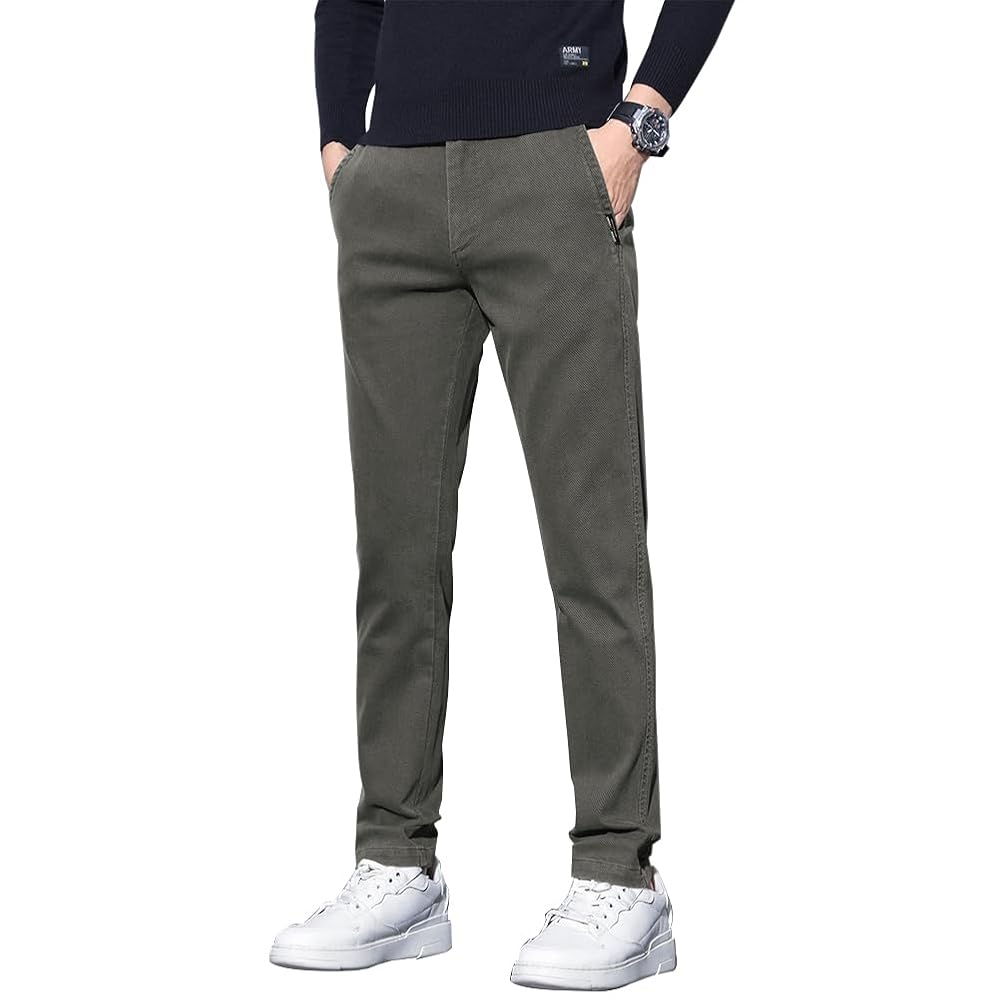 Amazon | [Olekei] スーパーストレッチ パンツ チノパンツ