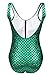 Uhnice Women's Mermaid Swimsuit One Piece Swimwear with Zipper Padded Monokini (Large(US6-8), Green)