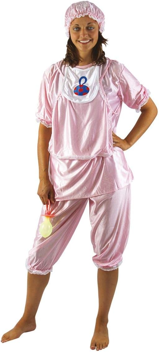 P 'tit clown 89112 Baby Costume Adult – One Size – Pink