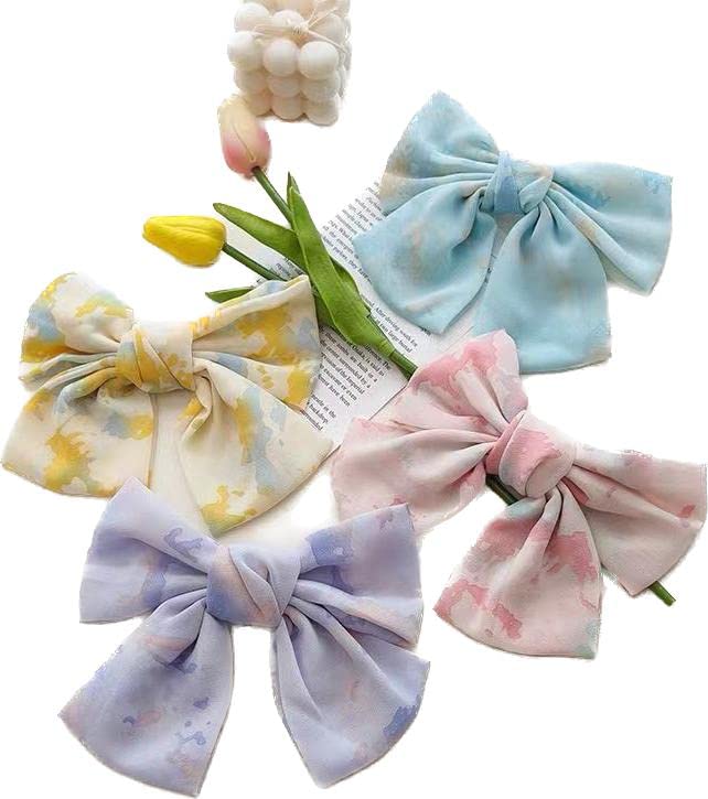 Radhya Accessories Tie n dye XL Alligator Bow Clips for women, girls Fabric Bow Clip Assorted, hair clip (1 pc) 200 (purple) Best Holi Gift For Girlfriend & Wife (B0BLZQ5RSX) Amazon Price History, Amazon Price Tracker