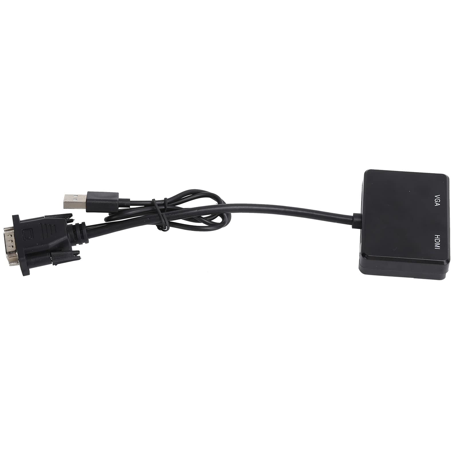 ciciglow Adaptateur VGA vers VGA HDMI, Adaptateur VGA vers HDMI VGA Convertisseur Splitter Support Adaptateur Double Affichage pour DVD Blu-Ray DVD X360 Box et Autres Appareils(Noir)