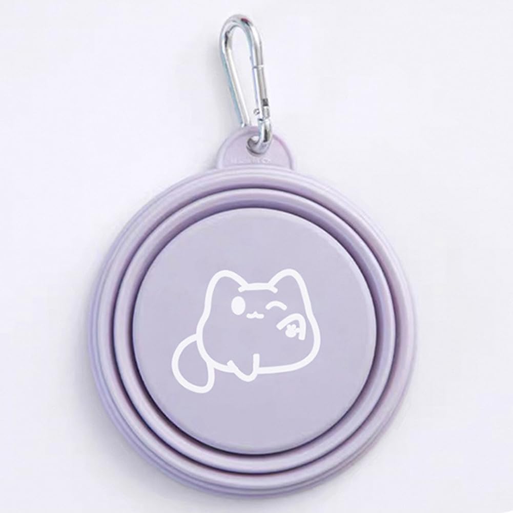 Traderplus - Set Di 4 Ciotole Pieghevoli In Silicone, Per Cani, Portatile, Da Viaggio, Cibo Per Animali Domestici E Gatti, Con Moschettone Per Escursionismo, Campeggio