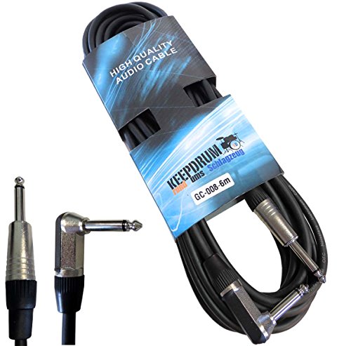 keepdrum Câble instrument câble de guitare Jack – Jack 6,3 mm GC-008 6m Winkelstecker - Les Beatles, Paul McCartney, John Lennon, RIngo Starr, George Harrison keepdrum Câble instrument câble de guitare Jack – Jack 6,3 mm GC-008 6m Winkelstecker