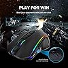 Redragon Gaming Mouse, Wireless Mouse Gaming with 8000 DPI, PC Gaming Mice with Fire Button, RGB Backlit Programmable Ergonomic Mouse Gamer, Rechargeable, 70Hrs for Windows, Mac Gamer, Black