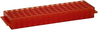 80-Well Tube Rack, Orange Polypropylene 5 Racks/Unit