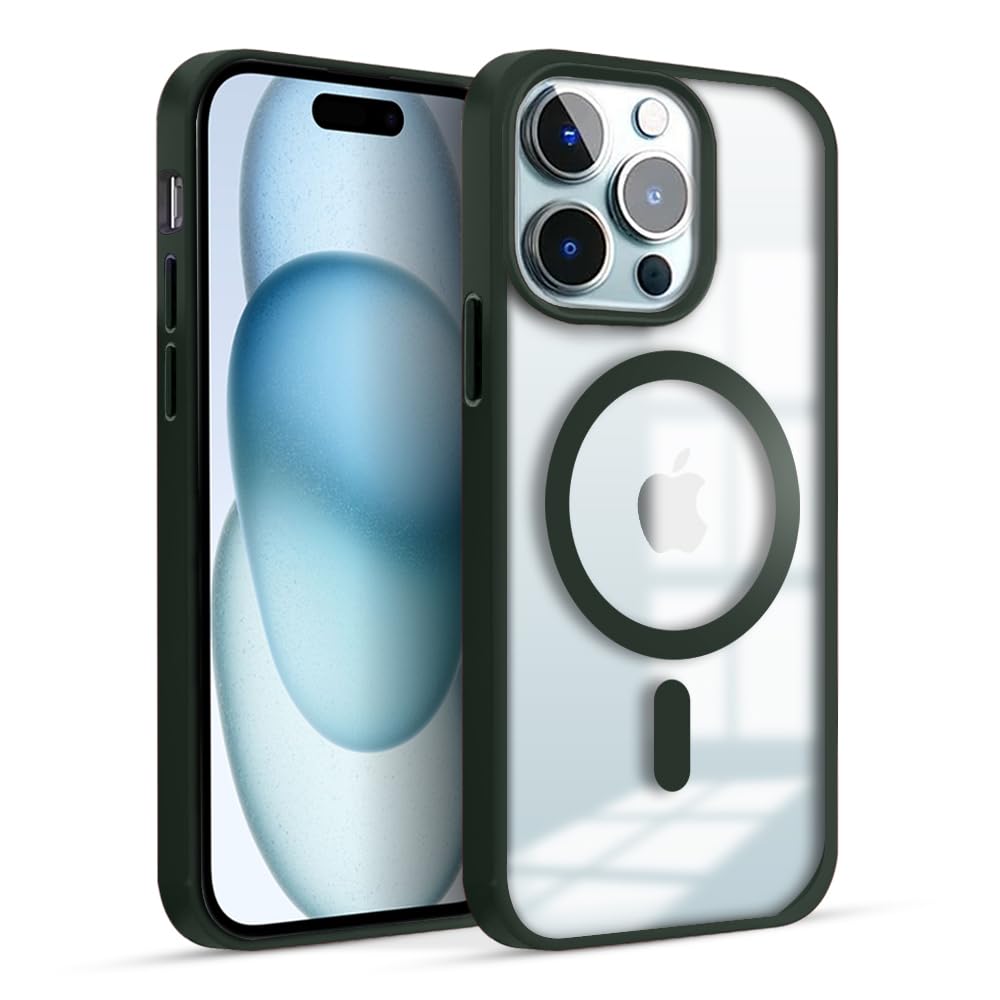 KARWAN®️ Hybrid Transparent iPhone 14 Pro Back Cover Case Compatibe with Mag-Safe |Camera Protection Bump | Transparent Back Cover Case for iPhone 14 Pro(PC, TPU | Green Bumper) (B0CHJQQ7RS) Amazon Price History, Amazon Price Tracker