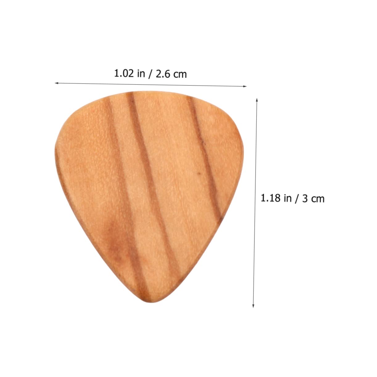 VICASKY 12piezas Púas De Guitarra Olivo Plectros Multifuncionales Para Guitarra Eléctrica y Ukelele Práctico Para Músicos
