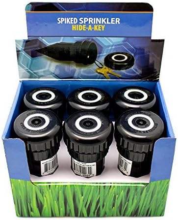 Best Hide A Key Spiked Sprinkler Head Hider By HomeChamps Discreet Durable Indestructible Key & Cash Outside Hiding Vault Holder Easy to Install-6 PIECES IN A COLORFUL COUNTER DISPLAY