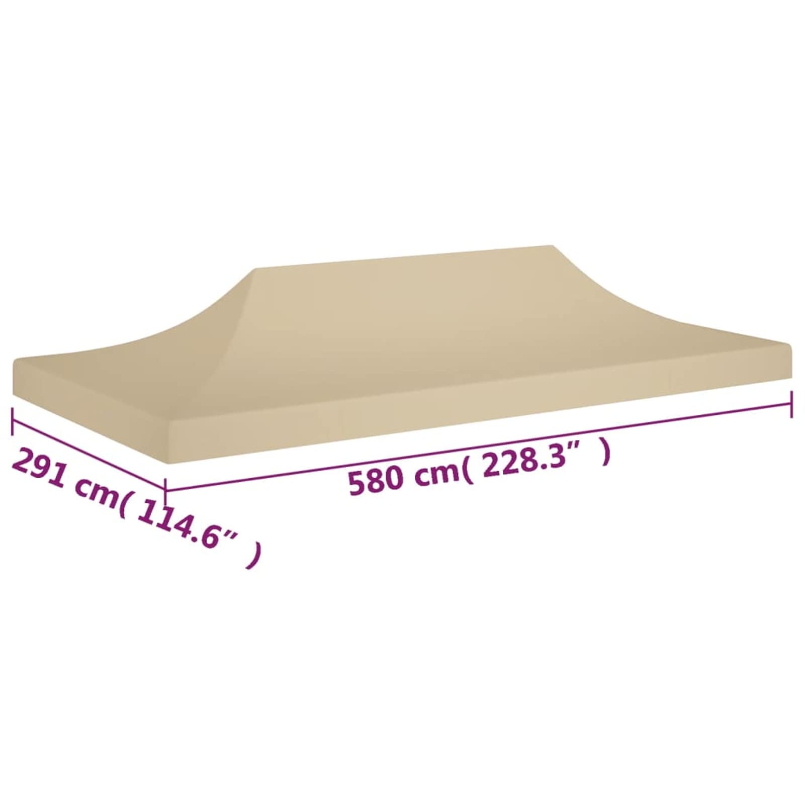 Tetto Di Ricambio Per Gazebo Festnight – 3x6 M, Tessuto Oxford 600D Con PVC, Impermeabile E Anti-UV, Copertura Superiore Per Tenda Da Giardino