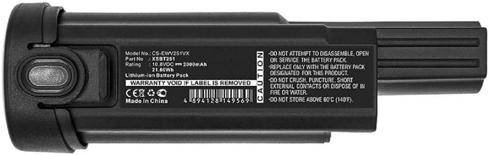 CoreParts Battery for Vacuum 21.60Wh Li-ion 10.8V 2000mAh, XSBT251, XSBT251EU (21.60Wh Li-ion 10.8V 2000mAh Black for Shark Vacuum WV251, WV251UK)