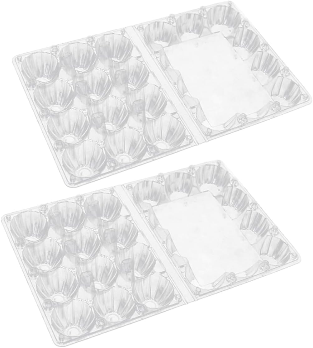 10pcs Egg Carton Bulk Storage Box Egg Organizer Storage Devilled Holder Jumbo Duck Cartons Plastic Carrier Packaging Box