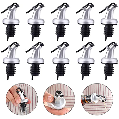 Dosierer FlaschenausgießEr Flaschen AusgießEr GießEn GewüRzflasche ÖLflasche AusgießEr Verschluss 10 StüCk FlüSsigkeitsauslauf FüR WeinliköR, ÖLessigspender, Sirup, Ideal FüR Bar, KüChe, Restaurants Cover