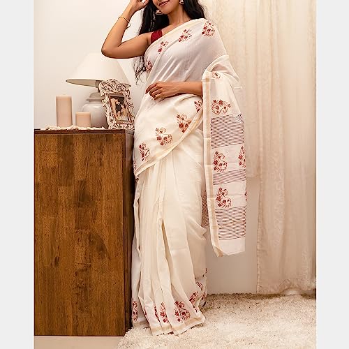 TEEJH magenta chanderi silk saree – image 3