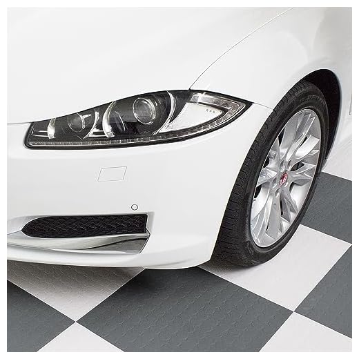 SOGI PAV-02-GR Kit piastrelle in PVC per pavimento officina, garage - 50x50 cm - 1 mq - 10 mq - 50 mq - 100 mq - colore grigio (10 mq = 40 piastrelle)