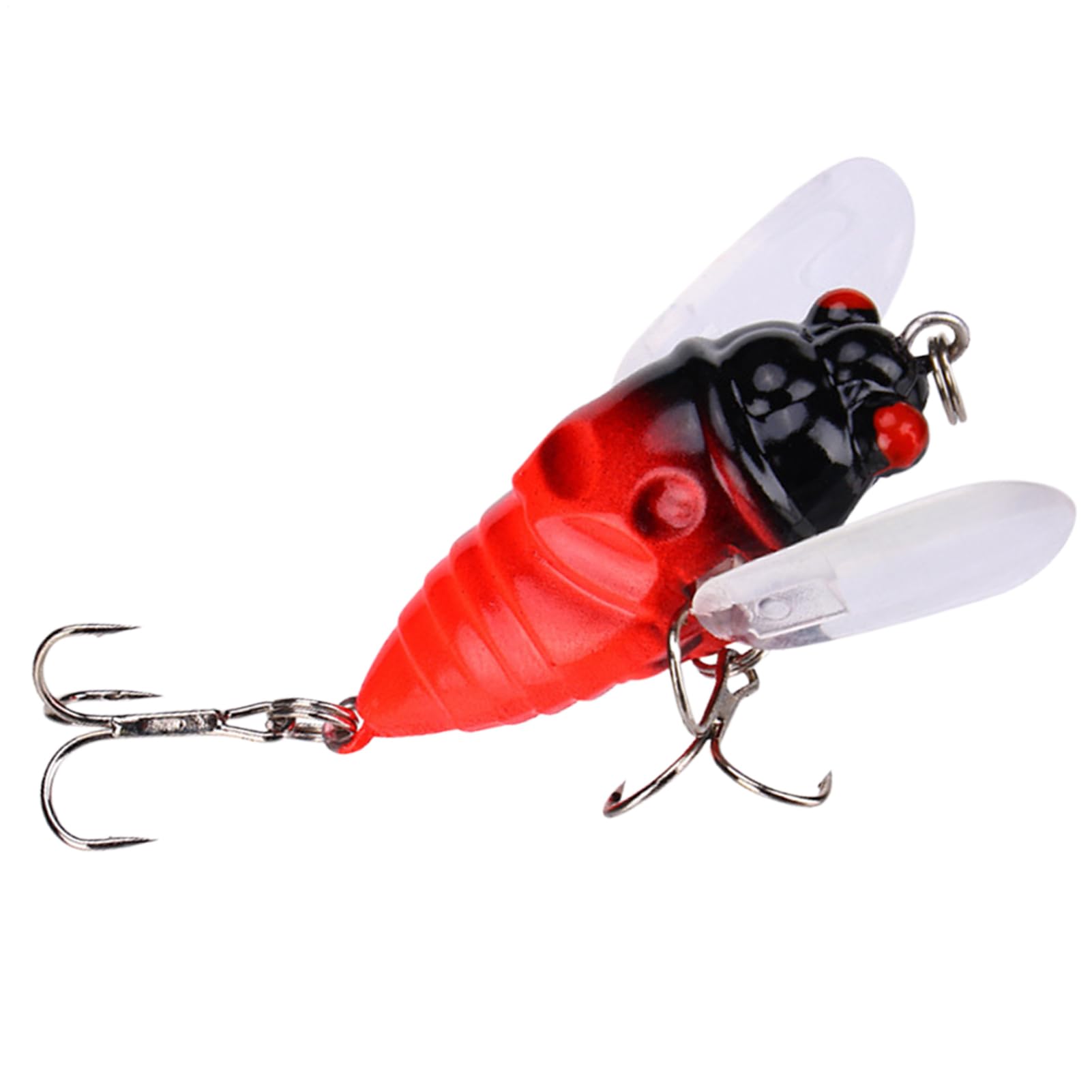 Cigada simulando esche di pesce,falsa esca cicala, affrontare un gancio forte attraente con il suono, accessori per attrezzatura da pesca, esche di pesce basso per gli uomini, all'aperto, acqua s
