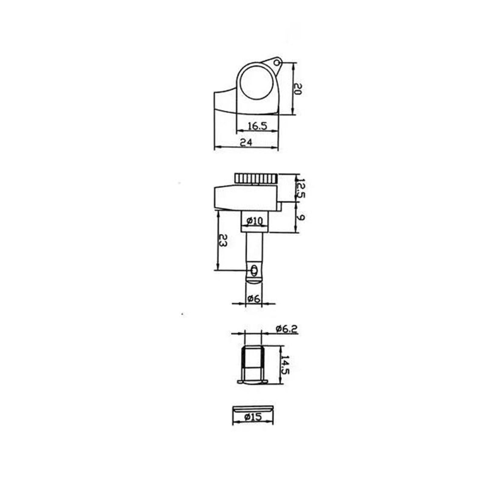 Meccaniche Di Bloccaggio Per Chitarra Nera/Versione Migliorata Meccaniche Per Chitarra Elettrica Meccaniche Per Corde Per LP, SG, TL(PRO 3R3L)