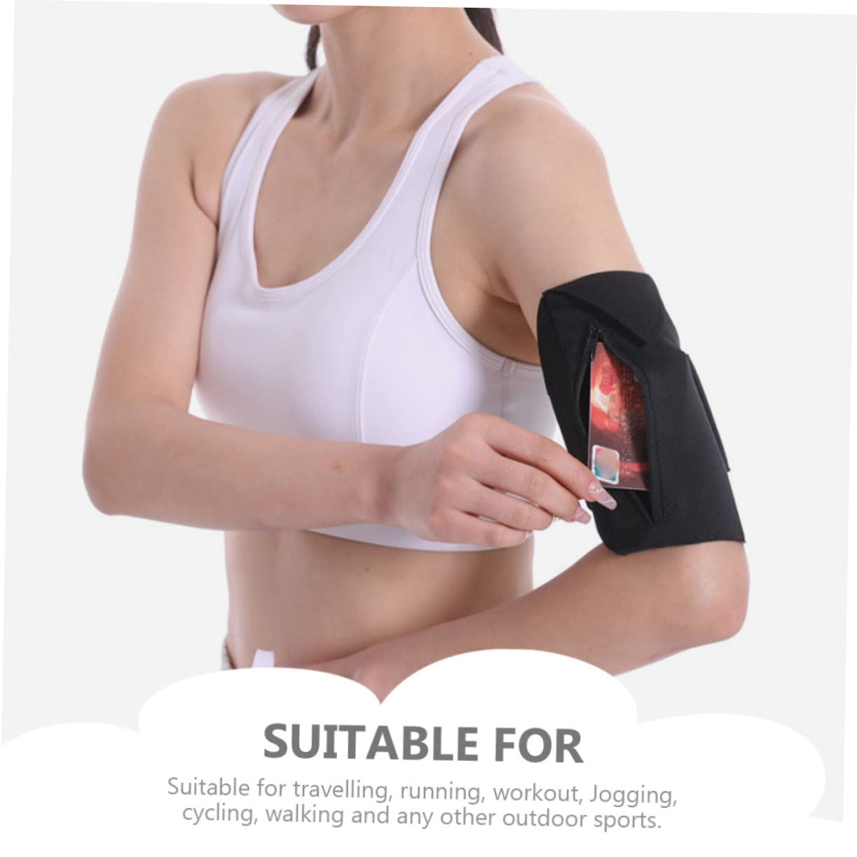 VILLCASE 4 Pezzi Marsupio per Telefono Braccio e Polpaccio per e Fitness Design e Confortevole per e Accessori per Attività Outdoor e