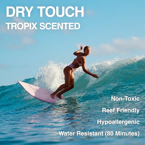 Surface Sunscreen Lotion SPF 50 for Face & Body, Lightweight Natural Formula, Reef Friendly, Broad Spectrum UVA UVB Protection, Water Resistant Sun Care for 80 Minutes Outdoor Use, Tropical Scent, 6oz